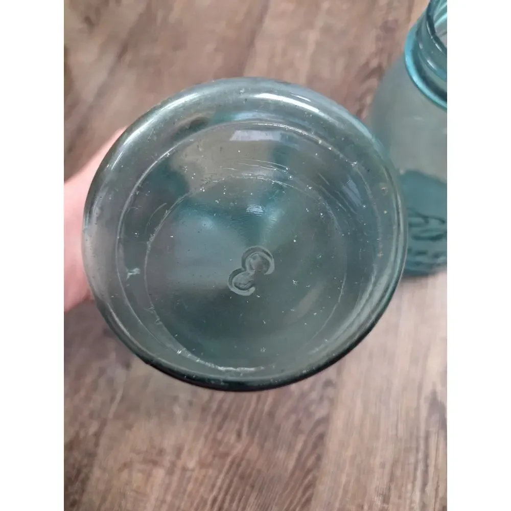 Ball Perfect Mason Jars 8 + 3 Blue Vintage Lot Set of 2 - 7